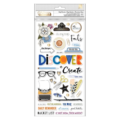 Picture of American Crafts Vicki Boutin Thickers Αυτοκόλλητα - Discover + Create, Phrase Daily Reminder, 82τεμ.