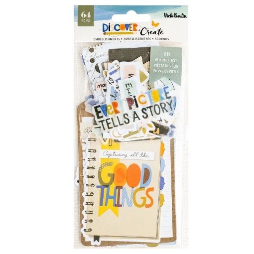 Picture of American Crafts Vicki Boutin Διακοσμητικά Εφήμερα - Discover + Create, Journaling, 64τεμ.