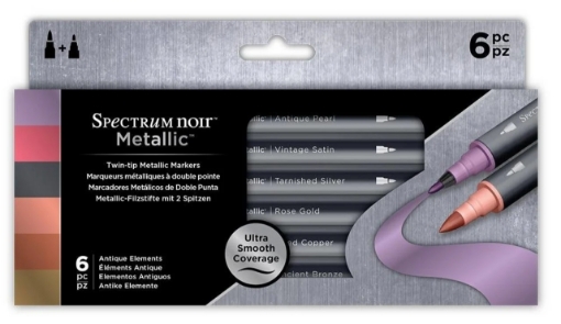 Picture of Spectrum Noir Dual Metallic Marker Set - Antique Elements, 6pcs