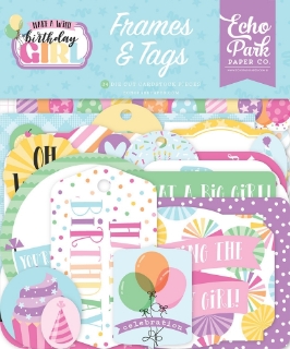Picture of Echo Park Cardstock Εφήμερα Frames & Tags | Make A Wish Birthday Girl, 34τεμ.