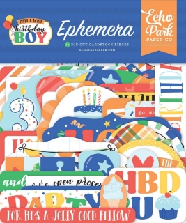 Picture of Echo Park Διακοσμητικά Cardstock Εφήμερα | Make A Wish Birthday Boy, 34τεμ.