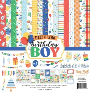 Picture of Echo Park Συλλογή Χαρτιών Scrapbooking Διπλής Όψης 12” x 12” | Make A Wish Birthday Boy