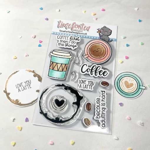Picture of Time For Tea Designs Διάφανες Σφραγίδες - Coffee Lovers, 13τεμ.