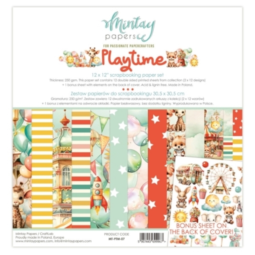 Picture of Mintay Papers Συλλογή Scrapbooking Διπλής Όψης 12"x12" - Playtime