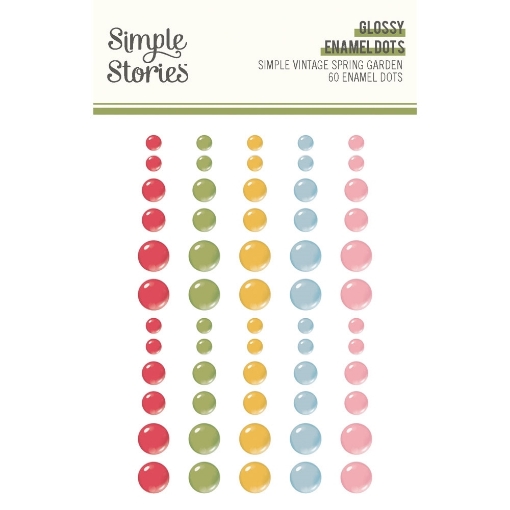 Picture of Simple Stories Glossy Enamel Dots Αυτοκόλλητες Πέρλες - Simple Vintage Spring Garden, 60τεμ.