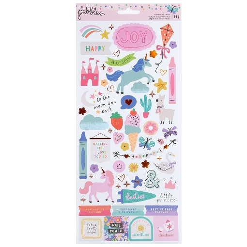 Picture of American Crafts Cardstock Αυτοκόλλητα 6"X12" - Cool Girl, 113τεμ.