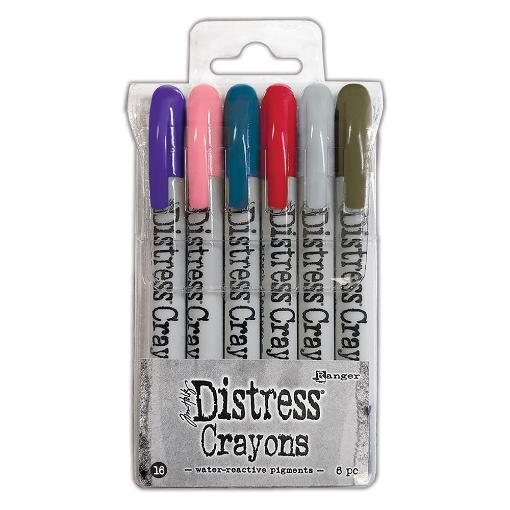 Picture of Tim Holtz Distress Crayons | Σετ Υδατοδιαλυτών Sticks Χρωστικής για Mixed Media - Set 16