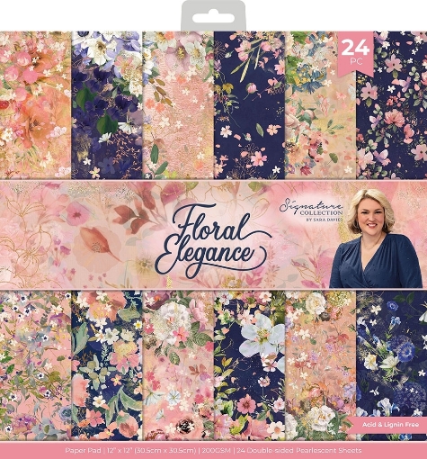Picture of Crafter's Companion Paper Pad 12"x12" - Floral Elegance