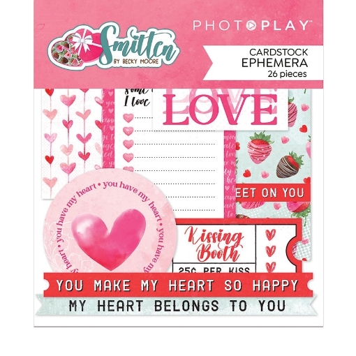Picture of Photoplay Διακοσμητικά Cardstock Εφήμερα - Smitten, 26τεμ.