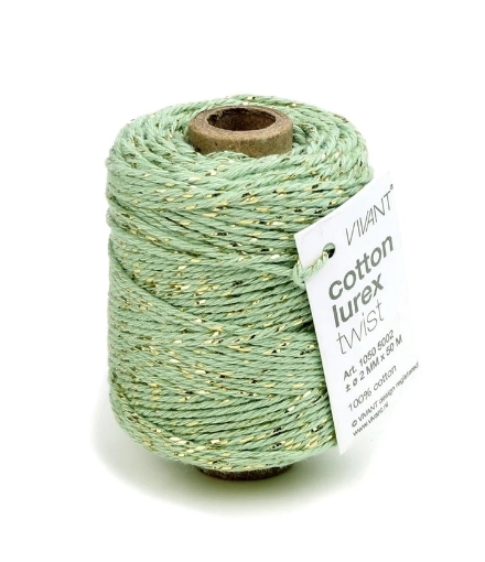 Picture of Vivant Cotton Lurex Cord – Στριμμένο Νήμα Χειροτεχνίας Nile / Light Olive με Lurex, 50m