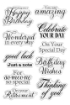 Picture of Crafter's Companion Clear Stamps - Nature's Garden - Kingfisher, All Occasion Sentiments, 11pcs