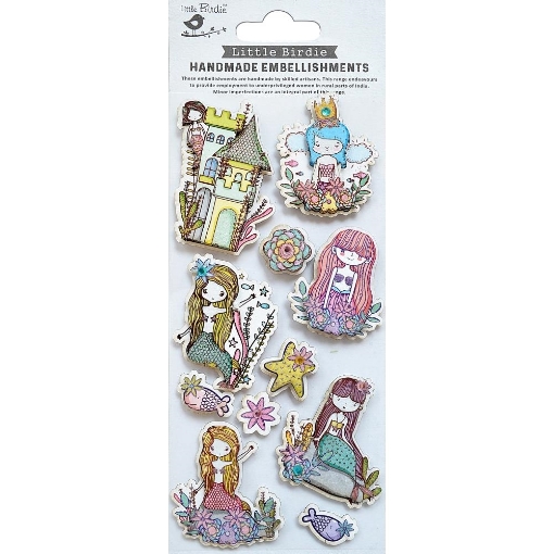 Picture of Little Birdie 3D Glitter Αυτοκόλλητα Διακοσμητικά - Mermaid World, 11τεμ.