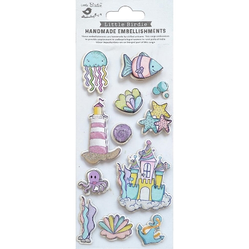 Picture of Little Birdie 3D Glitter Αυτοκόλλητα Διακοσμητικά - By The Sea, 12τεμ.