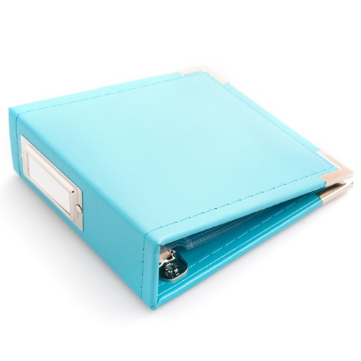 Picture of We R Memory Keepers Classic Leather D-Ring Album 4"X4" – Aqua - Άλμπουμ
