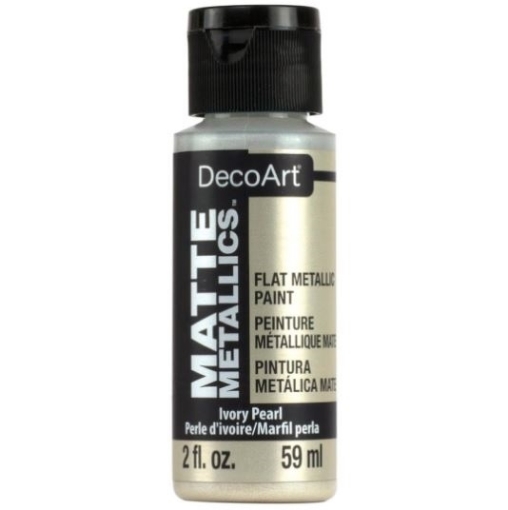 Picture of DecoArt Acrylic Matte Metallics | Μεταλλικό Ακρυλικό Χρώμα με Ματ/Σατινέ Φινίρισμα – Ivory Pearl, 59ml 