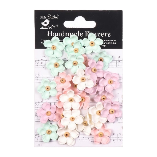 Picture of Little Birdie Beaded Blooms Χάρτινα Λουλούδια - Fairy Garden, 30τεμ.