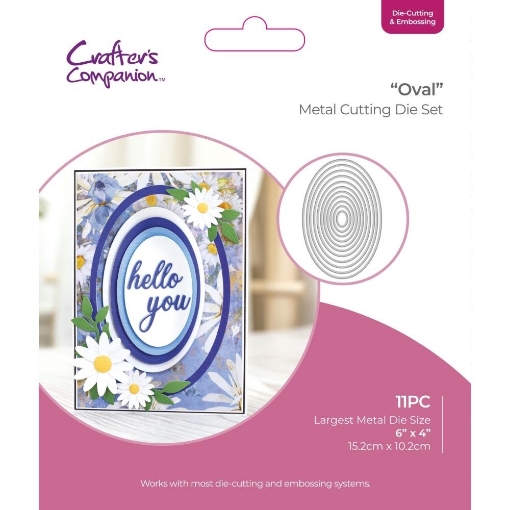 Picture of Crafters Companion Cutting And Embossing Die Μήτρες Κοπής - Oval Nesting, 11τεμ.