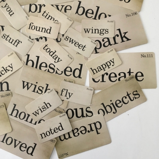 Picture of Tim Holtz Idea-Ology Double-Sided Flashcards -  Vintage Κάρτες με Τίτλους, 45 τεμ.