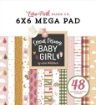 Picture of Echo Park Mega Paper Pad 6"x6" | Μπλοκ Χαρτιών Special Delivery Baby Girl, 48 Φύλλα