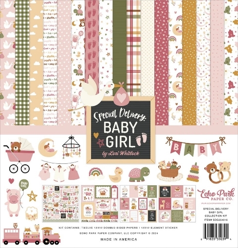 Picture of Echo Park Συλλογή Χαρτιών Scrapbooking Διπλής Όψης 12"X12" - Special Delivery Baby Girl