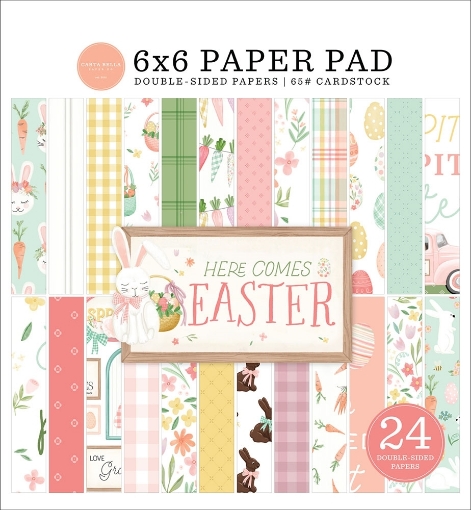 Picture of Carta Bella Μπλοκ Scrapbooking  Διπλής Όψης 6"X6" - Here Comes Easter
