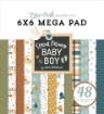 Picture of Echo Park Mega Paper Pad 6"x6" | Μπλοκ Χαρτιών Special Delivery Baby Boy, 48 Φύλλα