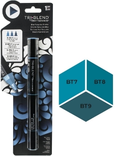 Picture of Spectrum Noir Triblend Markers Μαρκαδόρος Οινοπνεύματος 3 σε 1 - Blue Turquoise Shade (BT7 BT8 BT9)