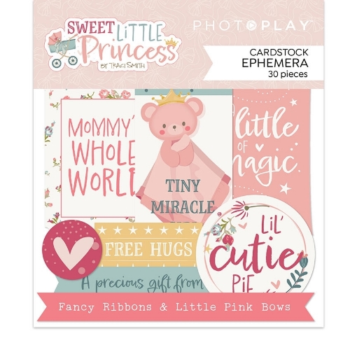 Picture of Photoplay Διακοσμητικά Cardstock Εφήμερα - Sweet Little Princess, 26τεμ.