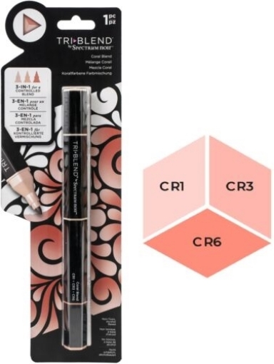 Picture of Spectrum Noir Triblend Markers Μαρκαδόρος Οινοπνεύματος 3 σε 1 - Coral Blend (CR1 CR3 CR6)