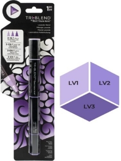 Picture of Spectrum Noir Triblend Markers Μαρκαδόρος Οινοπνεύματος 3 σε 1 - Lavender Blend (LV1 LV2 LV3)