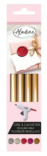Picture of Aladine Wax Sticks | Ράβδοι Κεριού για Βουλοκέρι - Old Gold, 4 τεμ.