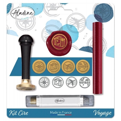 Picture of Aladine Wax Kit | Σετ για Σφραγίδες Κεριού - Trip, 7 τεμ.