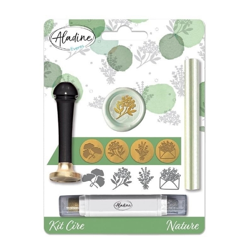 Picture of Aladine Wax Kit Σφραγίδες Κεριού - Nature, 7τεμ.