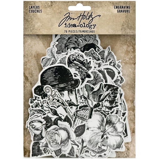 Picture of Tim Holtz Idea-Ology Layers Διακοσμητικά Εφήμερα - Engraving, 76τεμ.
