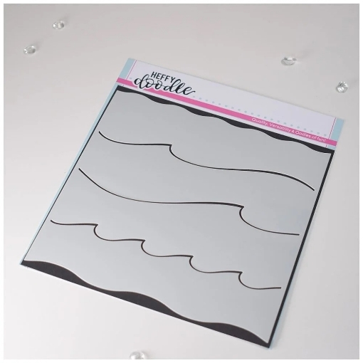 Picture of Heffy Doodle Stormy Seas | Στένσιλ Φόντου 6" x 6" με Κύματα