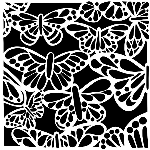 Picture of The Crafter's Workshop Στένσιλ 6"X6" - Butterfly Bounty 