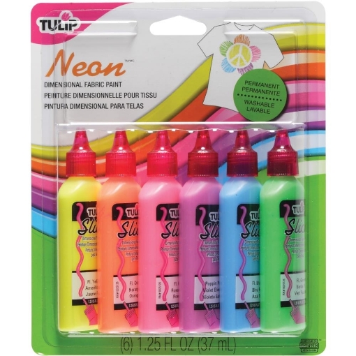 Picture of Tulip Dimensional Fabric Paints 3D Χρώματα Υφάσματος - Neon, 6τεμ.