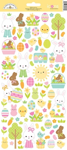 Picture of Doodlebug Design Icons | Cardstock Αυτοκόλλητα 6" x 13" – Bunny Hop, 84τεμ.