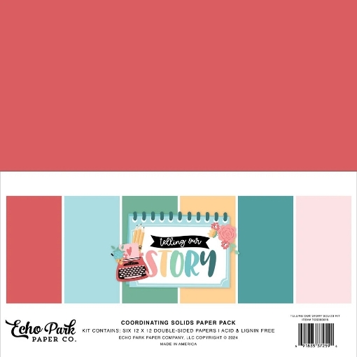 Picture of Echo Park Μονόχρωμα Φύλλα Scrapbooking Διπλής Όψης 12 x 12 inch. - Telling Our Story 