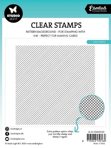 Picture of Studio Light Essentials Διάφανη Σφραγίδα - Thin Stripes