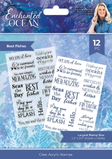 Picture of Crafter's Companion Clear Stamps | Διάφανες Σφραγίδες, Enchanted Ocean Best Fishes, 12 τεμ.