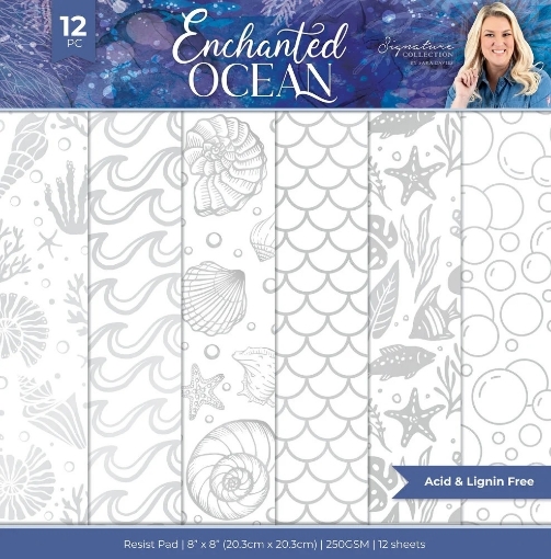 Picture of Crafter's Companion Resist Pad | Μπλοκ Scrapbooking Resist, Enchanted Ocean 8"x8"