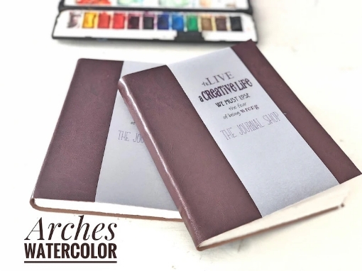 Picture of Journal Shop Χειροποίητο Watercolour Journal 15 × 20 cm – Arches® 100% Βαμβάκι 300gsm