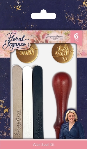 Picture of Crafter's Companion Wax Kit Σφραγίδες Κεριού (Βουλοκέρι) - Floral Elegance, 6τεμ.