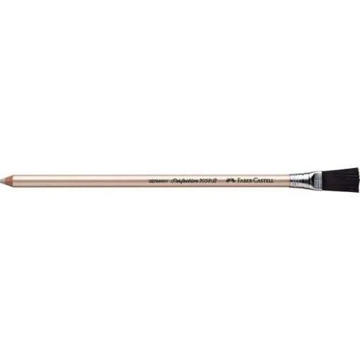 Picture of Faber Castell Eraser Pencil Perfection 7058B with Brush - Γόμα Μολύβι με Βουρτσάκι