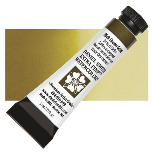 Picture of Daniel Smith Extra Fine Tubes Χρώμα Ακουαρέλας Σωληνάριο - Rich Green Gold