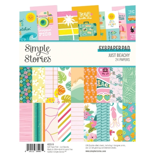 Picture of Simple Stories Μπλοκ Χαρτιών Scrapbooking Διπλής Όψης 6'' x 8'' - Just Beachy