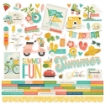 Picture of Simple Stories Collection Kit Συλλογή Χαρτιών Scrapbooking Διπλής Όψης 12'' x 12'' - Summer Snapshots