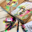 Picture of Ranger Dina Wakley Media Neon Scribble Sticks 6τεμ