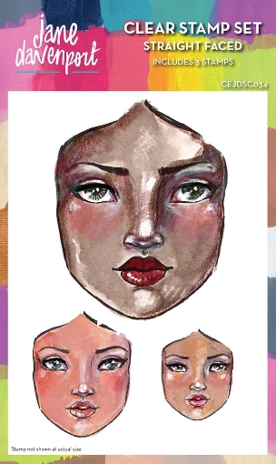 Picture of Creative Expressions Jane Davenport Διάφανες Σφραγίδες - Straight Faced, 3τεμ.